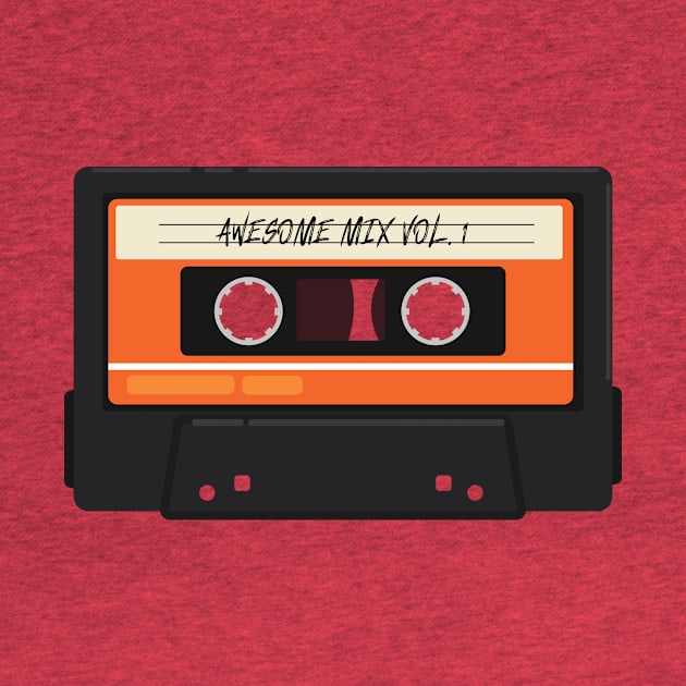 Awesome Mixtape. Vol. 1 Cassette Tape Retro Vintage by waltzart